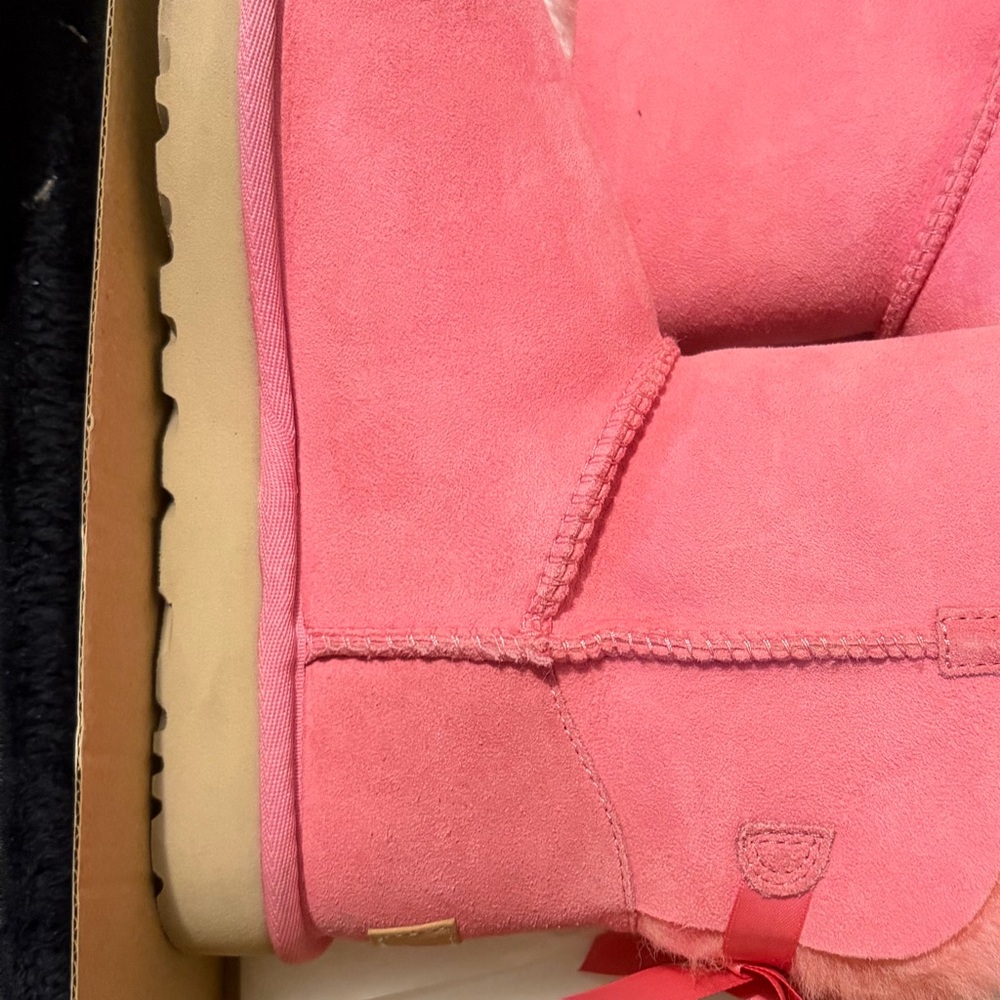 Women's Pink Suede UGG Winter Boots
